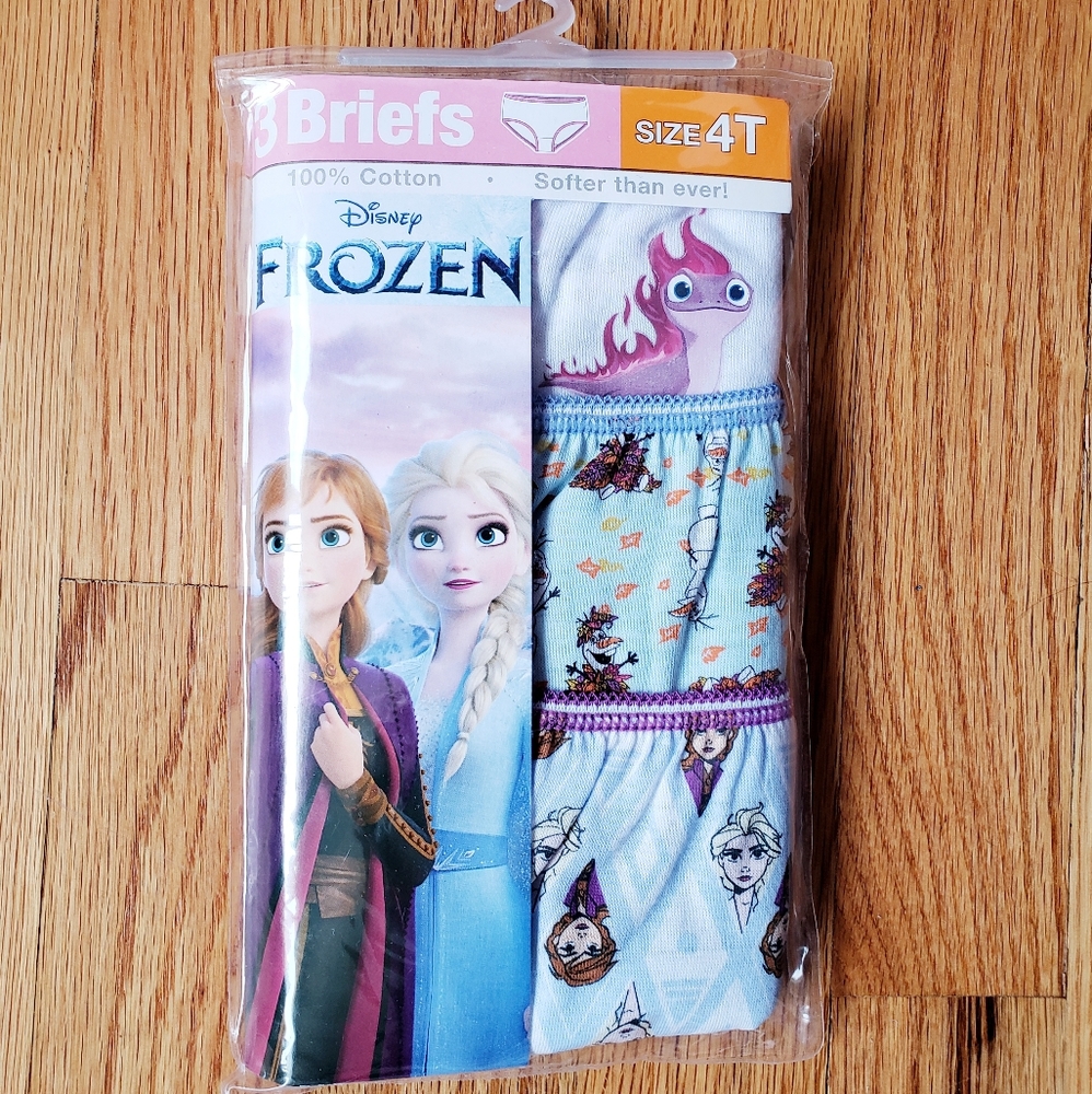 DISNEY Frozen 3 Girl Briefs 4T NWT